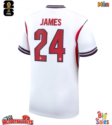 England Reece James #24 Replica Home Stadium Shirt World Cup 2026 Short Sleeve